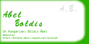 abel boldis business card